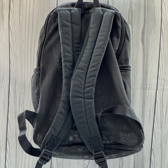 Nike Brasilia MESH Training Gym School Backpack Gray Security Mesh - Picture 2 of 10